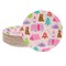 48 Pack Pink Camping Paper Plates for Girls One Happy Camper Birthday Party Supplies (7 In)